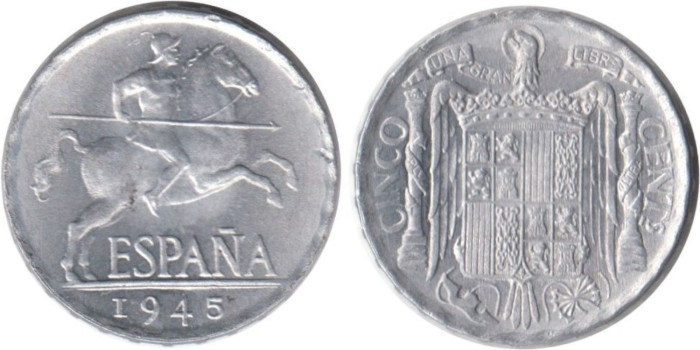 Cy16818K.- 5 Ctm 1945 SC