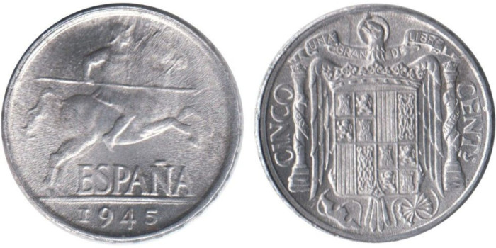 Cy16818L.- 5 Ctm 1945 SC +