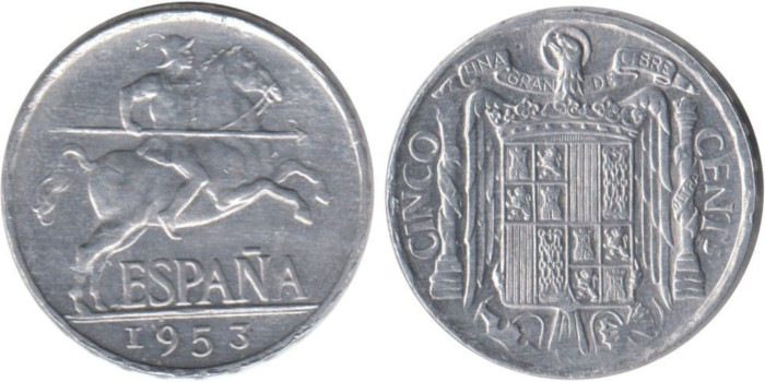 Cy16819K.- 5 Ctm 1953 SC