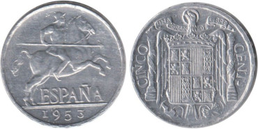 Cy16819K.- 5 Ctm 1953 SC