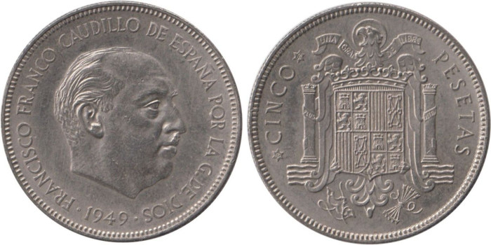 Cy16887E.- 5 Pts 1949/49 MBC