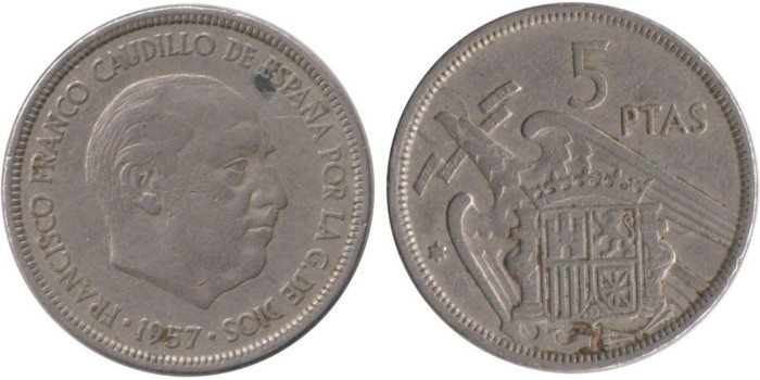 Cy16892E.- 5 Pts 1957/58 MBC