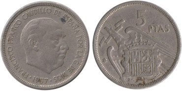 Cy16892E.- 5 Pts 1957/58 MBC