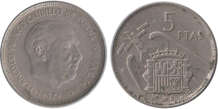 Cy16893E.- 5 Pts 1957/59 MBC