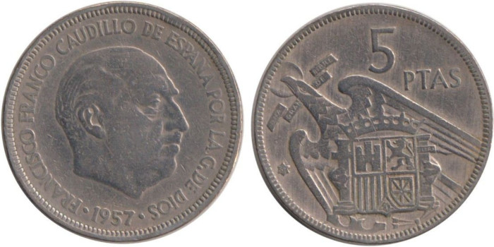 Cy16895E.- 5 Pts 1957/61 MBC