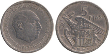 Cy16895E.- 5 Pts 1957/61 MBC