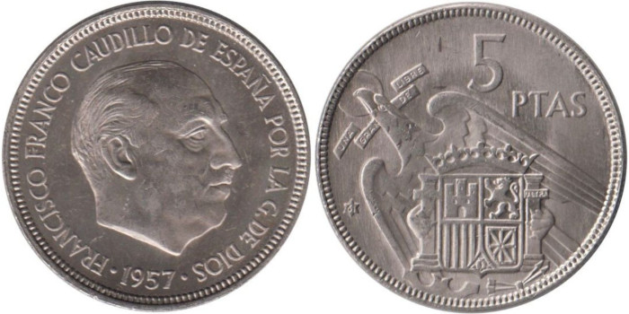 Cy16895K.- 5 Pts 1957/61 SC