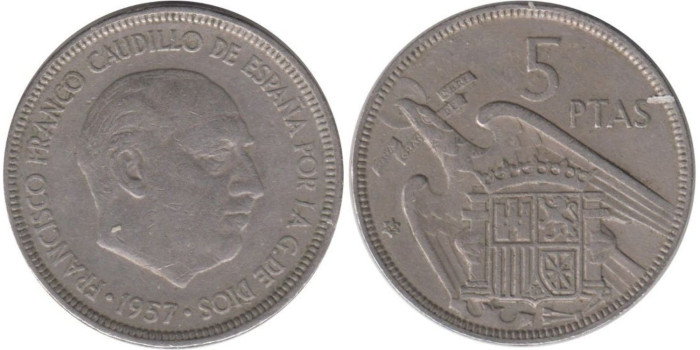 Cy16896E.- 5 Pts 1957/62 MBC
