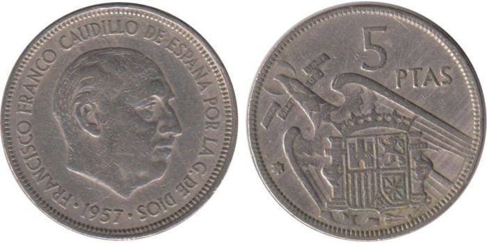 Cy16897E.- 5 Pts 1957/63 MBC