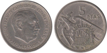 Cy16897E.- 5 Pts 1957/63 MBC