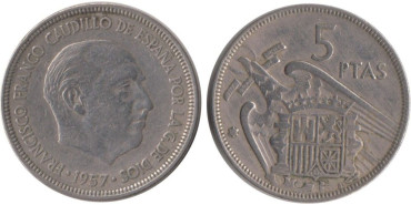 Cy16898E.- 5 Pts 1957/64 MBC