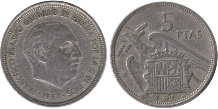 Cy16899E.- 5 Pts 1957/65 MBC