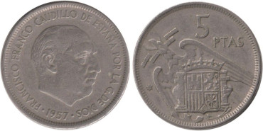 Cy16902E.- 5 Pts 1957/68 MBC