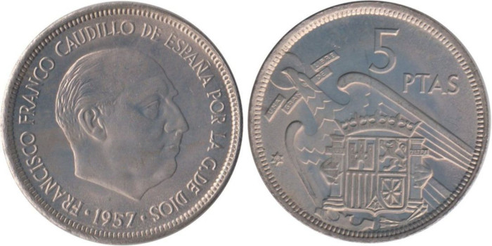 Cy16902K.- 5 Pts 1957/68 SC