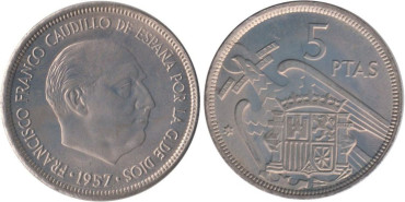 Cy16902K.- 5 Pts 1957/68 SC