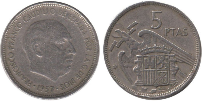 Cy16904E.- 5 Pts 1957/70 MBC