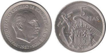 Cy16904K.- 5 Pts 1957/70 SC