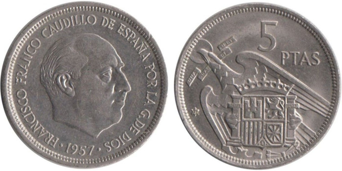 Cy16907H.- 5 Pts 1957/73 EBC