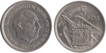 Cy16907H.- 5 Pts 1957/73 EBC