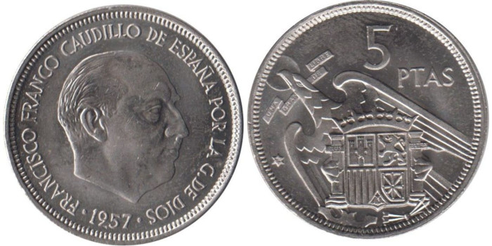 Cy16908K.- 5 Pts 1957/74 SC