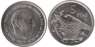 Cy16908K.- 5 Pts 1957/74 SC