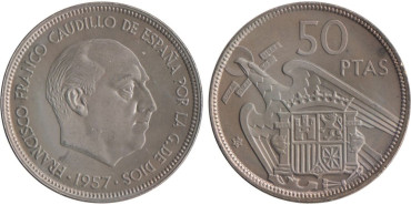 Cy16935M.- 50 Pts 1957/72 proof