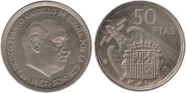 Cy16938M.- 50 Pts 1957/75 proof