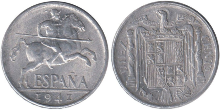 Cy16822H.- 10 Ctm 1941 EBC