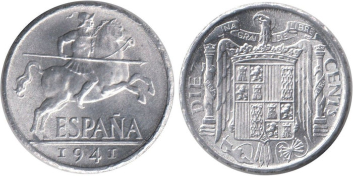 Cy16822K.- 10 Ctm 1941 SC