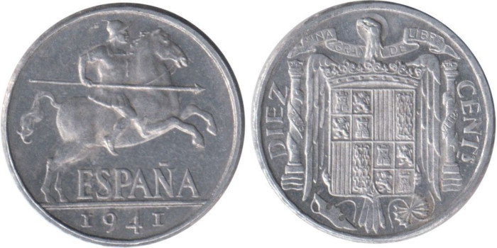 Cy16822L.- 10 Ctm 1941 SC +