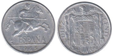 Cy16824E.- 10 Ctm 1945 MBC