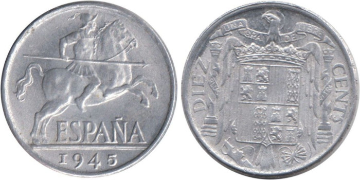 Cy16824H.- 10 Ctm 1945 EBC