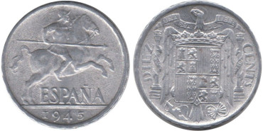 Cy16824K.- 10 Ctm 1945 SC