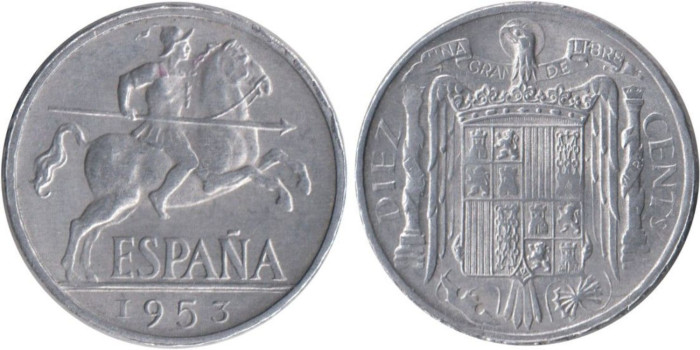 Cy16825H.- 10 Ctm 1953 EBC