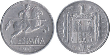 Cy16825H.- 10 Ctm 1953 EBC