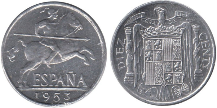 Cy16825K.- 10 Ctm 1953 SC