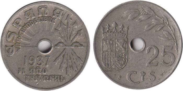 Cy16827E.- 25 Ctm 1937 MBC