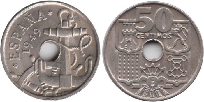 Cy16831K.- 50 Ctm 1949/52 SC