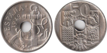 Cy16833K.- 50 Ctm 1949/54 SC