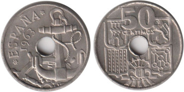 Cy16838K.- 50 Ctm 1963/65 SC