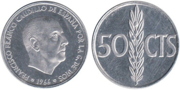 Cy16845M.- 50 Ctm 1966/73 proof