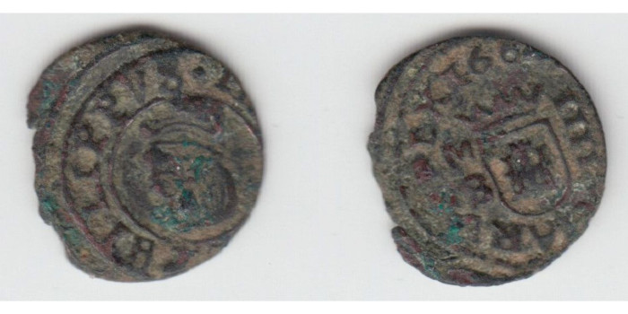 Cy04985.- FELIPE IV - 4 Maravedis 1664 Madrid - S, MBC , cobre