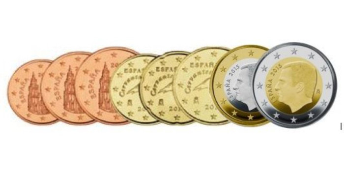 SERIE MONEDAS ESPAÑA 2015 - 8 VALORES