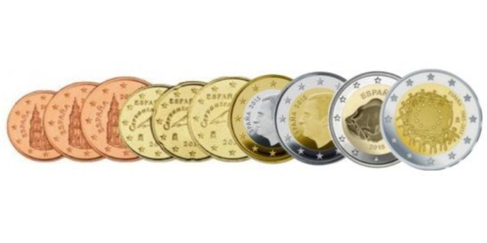 SERIE MONEDAS ESPAÑA 2015 - 10 VALORES