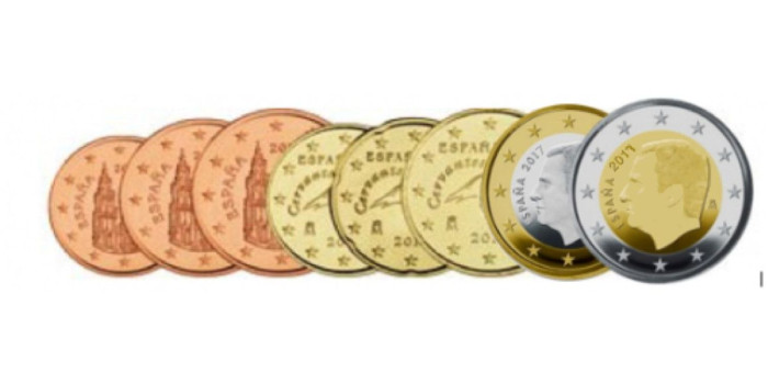 SERIE MONEDAS ESPAÑA 2017 - 8 VALORES