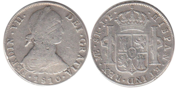 Cy14952.-FERNANDO VII - 8 Reales 1810 Lima J.P. - RC