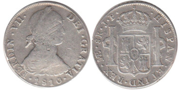 Cy14952.-FERNANDO VII - 8 Reales 1810 Lima J.P. - RC