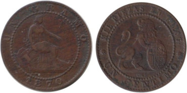Cy16498E.-G.P Y I REPUBLICA -  1 Céntimo 1870, MBC
