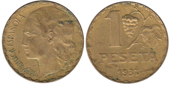 Cy16746H.-IIREPUBLICA - 1 Peseta 1937 EBC