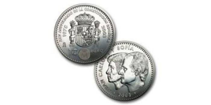 12 EUROS ESPAÑA 2003 - PLATA - CONSTITUCION